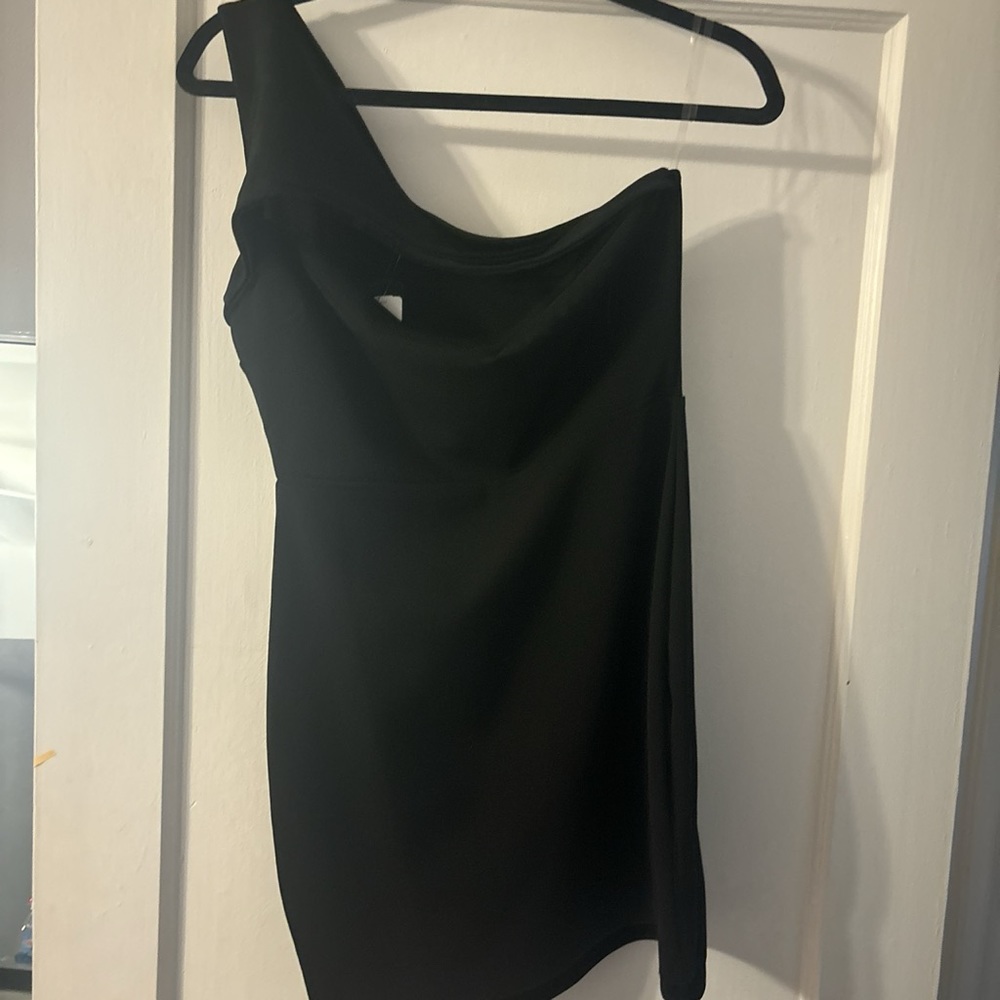 Black one shoulder Windsor homecoming dress